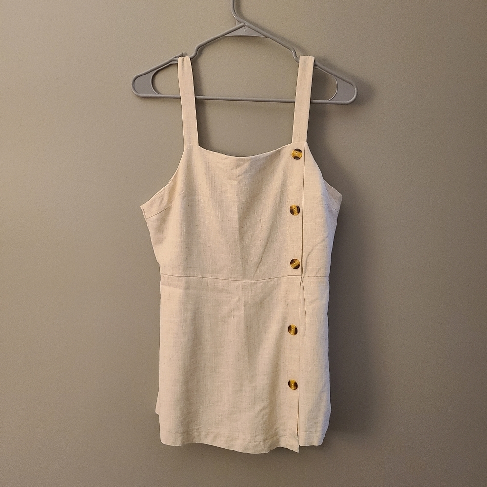 NWOT Altar'd State Cream Summer Jumpsuit Size L